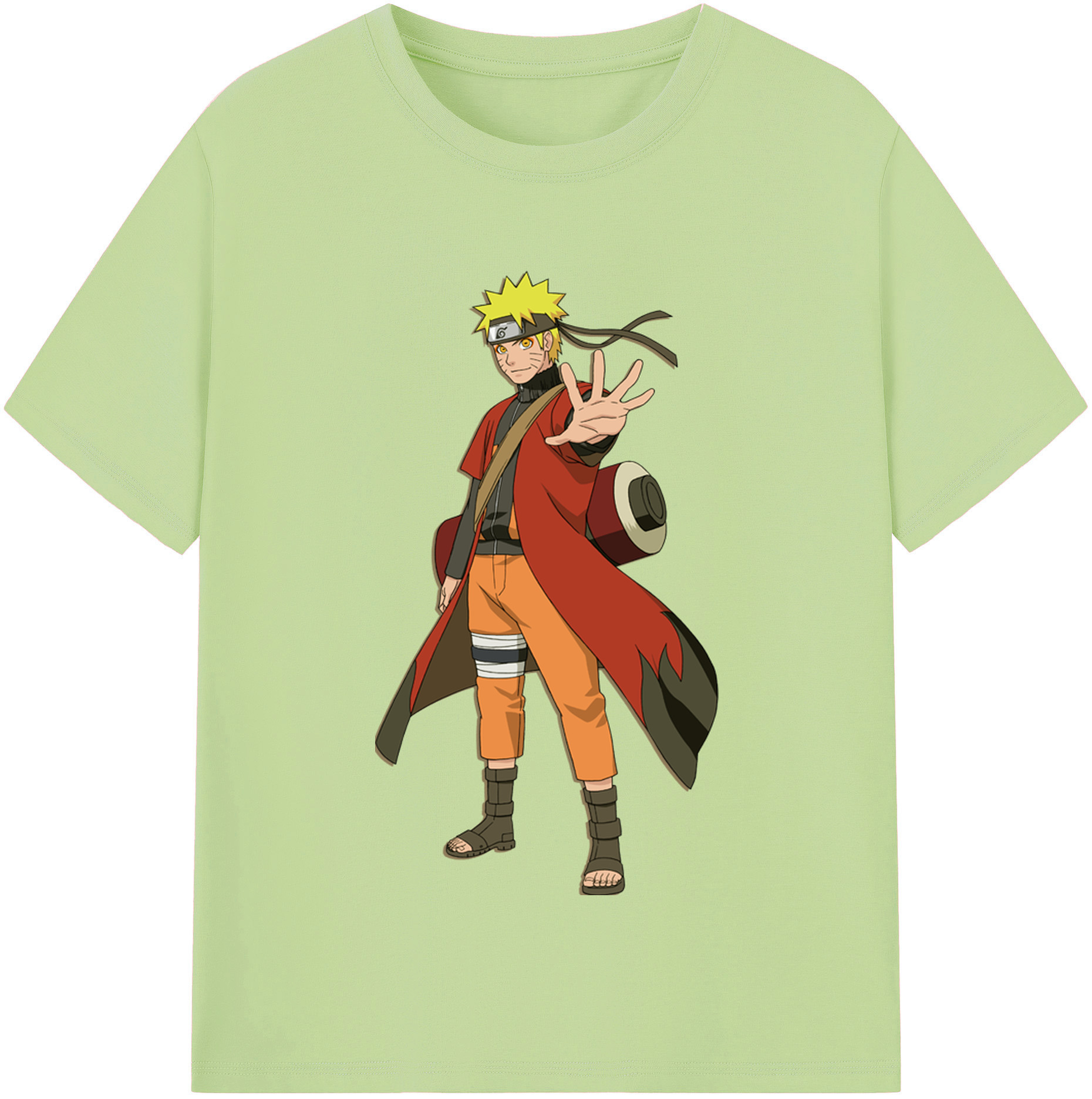 （画像用） NARUTO -ナルト- うずまき ナルト Uzumaki Naruto 綿100％半袖Tシャツ（フロントプリント）